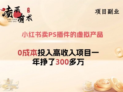 小红书卖PS插件项目